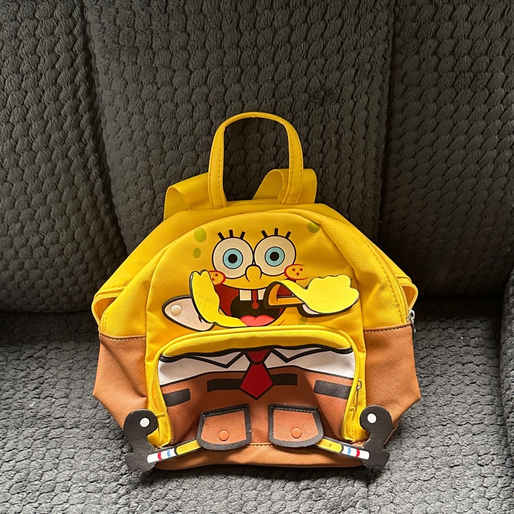 SpongeBob SquarePants Yellow and Tan Backpack - Picture 4 of 4